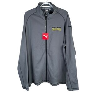 New Puma Fairway Full Zip‎ Golf Jacket Mens 2XL Quiet Shade Gray Stretch Fleece
